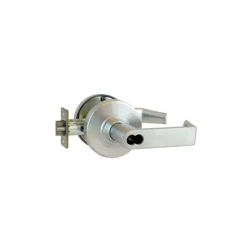 Grade 1 Electric Lock/Unlock (EL/EU) Storeroom Rhodes Lever, 12/24VDC, (SFIC) Small Format IC, Less Core, 2-3/4" Backset, UL, ANSI Strike, 626/US26D Satin Chrome