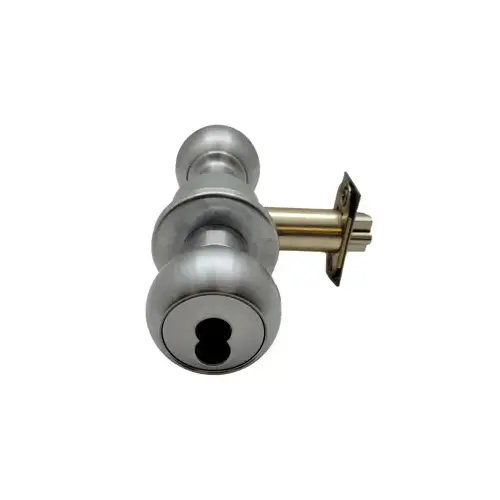 Grade 1 Elite Storeroom Door Knob Set with Small Format Interchangeable Core from the X Collection Satin Chrome