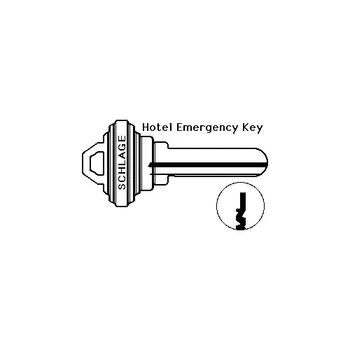 Emergency Key Blank F Keyway