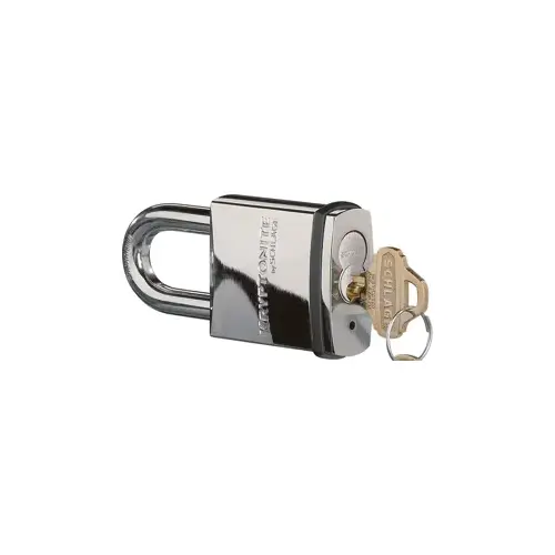 Padlock with 3/8" by 2" High Shackle Less Small Format Interchangeable Core Chrome