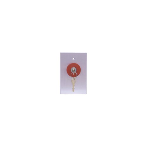 Momentary Tamper Resistant Exit Push Button, Brushed Anodized Aluminum Finish