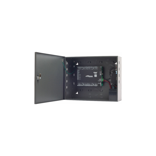 Nortek Security and Control ES-1M eMerge Essential Plus 1-Door Access Control Platform, 1 GHz Processor, 512 MB DDR2 On-Board RAM, 12VDC Power, Embedded Linux OS, Max 8 Users, Max 8 Readers, Max 8 Access Levels, 1,000 Cardholders, 32 Card Formats, Up to 12 Inputs plus 2 Digital