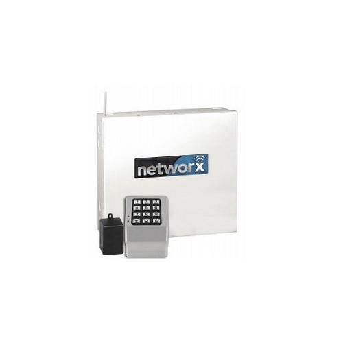 KIT - Networx Wireless Keypad, Satin Chrome (26D) & Control Panel, 12V Power Supply, Plug in AC Transformer, Powers up to 2 Readers, Backup Battery Included, 5,000 Users and Provide 35,000 Audit Trail