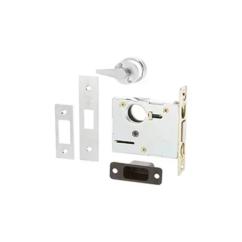 48H Series Mortise Deadlock 7 Pin Single Cylinder Less Core Satin Chrome Finish