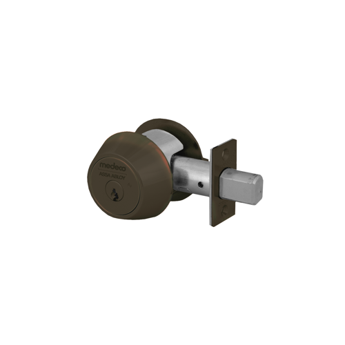 Medeco Security Locks 11C601-T-13-DL-P M3 Single Cylinder Commercial Deadbolt, 2-3/8" Backset, 6-Pin, DL Keyway, Pinned with 2 Keys, UL437 Grade 1, Oil Rubbed Dark Bronze 13