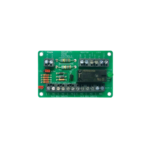 Access Control Module for Power Supply, Pne SPDT Voltage Output, One SPDT Status Output, Eight Trigger Inputs, LED Status Indicator
