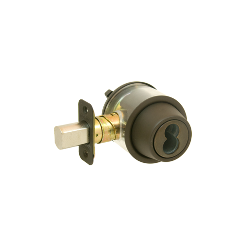 Grade 2 Single Cylinder Deadbolt Less Full Size Interchangeable Core with 12287 Latch and 10094 Strike Oil Rubbed Bronze Finish