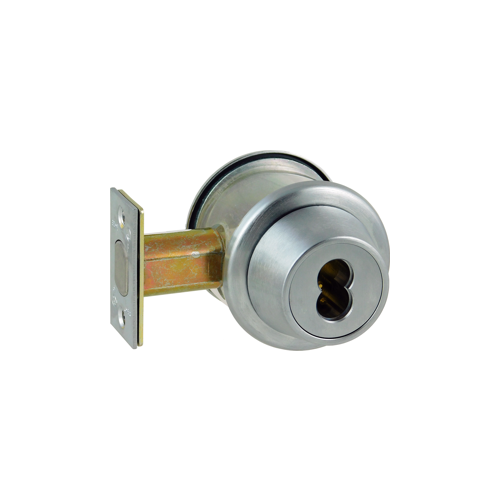 8T Series 2-3/4" Backset 7 Pin Double Cylinder Deadbolt Standard Strike Less Core Satin Chrome Finish