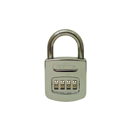 ABUS 160/50 C 1-31/32 in. Corrosion Resistant Combination Padlock, 4 Digit Resettable Code, 19/64 In. Diameter x 1-1/64 In. Shackle Clearance