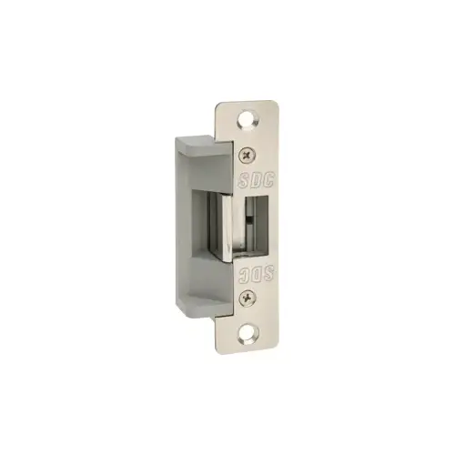 15 Series Electric Strike, Failsafe, 12 VDC, for 5/8" or 3/4" Latch An SDC electric strike enables the electrical release of a locked mechanical latch or bolt. Satin Stainless Steel