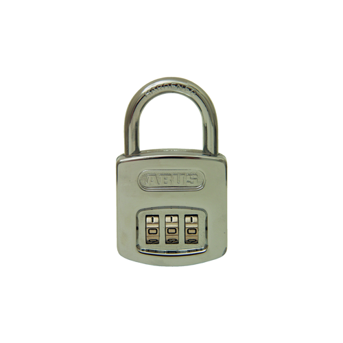 Abus 160-40-C 1-21/32 Corrosion Resistant Combination Padlock, 3 Digit  Resettable Code, 15/64 Diameter x 57/64 Shackle Clearance