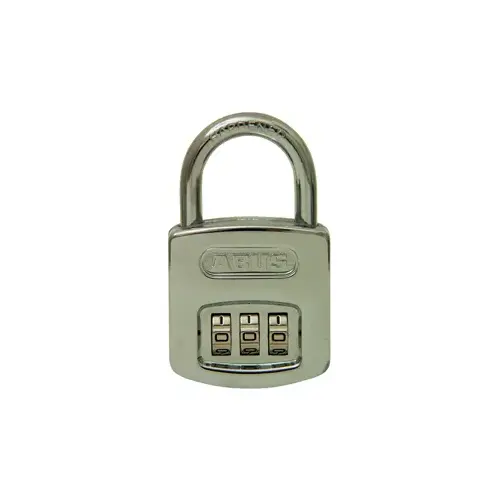 1-21/32 in. Corrosion Resistant Combination Padlock, 3 Digit Resettable Code, 15/64 In. Diameter x 57/64 In. Shackle Clearance