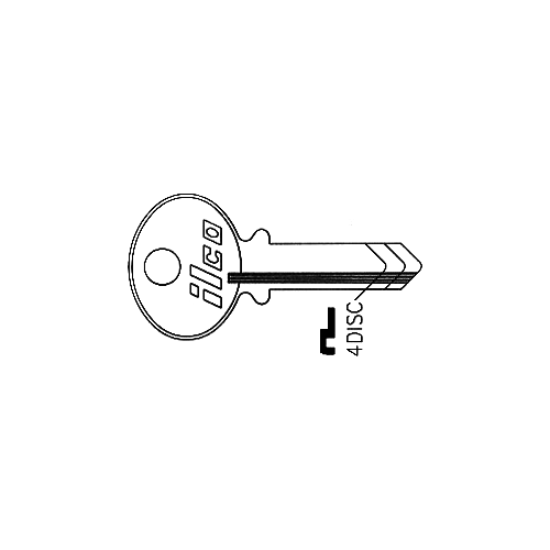 CCL 8632-CR Blank Utility Key Silver