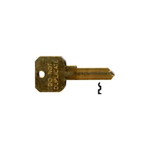 Y1 DND 5-PIN KEY BLANK BR 5-PIN NEUTER BOW KEY BLANK INCISED DO NOT DUPLICATE YALE 5 PIN KEYWAY BRASS - pack of 10