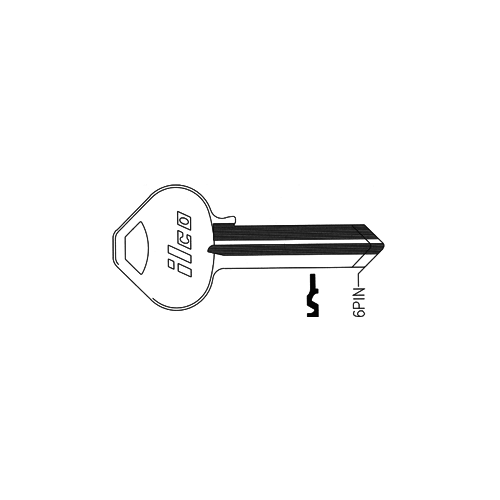 KEY BLANK ILCO KEYBLANK NICKEL PLATED - pack of 10