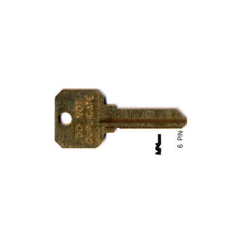 A1145F W/HN-BL KEYBLANK A1145F ILCO KEY BLANK STANDARD SQUARE HEAD DO NOT DUPLICATE ON ONE SIDE BRASS