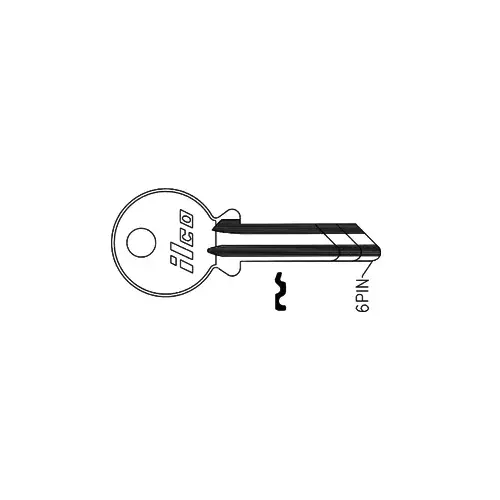 Yale 6-Pin Blank Key Silver