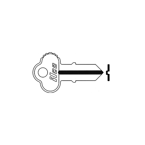 Chicago K2 Blank Utility Key Silver