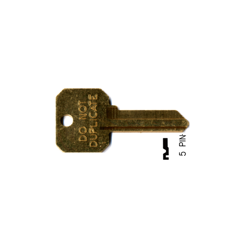 WR3 DND 5-PIN KEY BLANK BR 5-PIN NEUTER BOW KEY BLANK INCISED DO NOT DUPLICATE BRASS - pack of 10