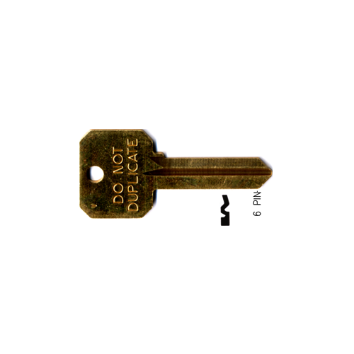 DND RU46 KEY BLANK BR RU46 KEYBLANK INCISED DO NOT DUPLICATE BRASS - pack of 10