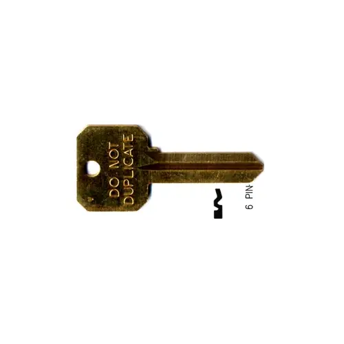 DND RU46 KEY BLANK BR RU46 KEYBLANK INCISED DO NOT DUPLICATE BRASS