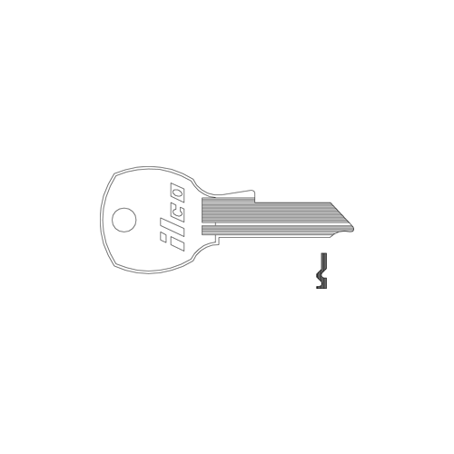 National Blank Utility Key Silver