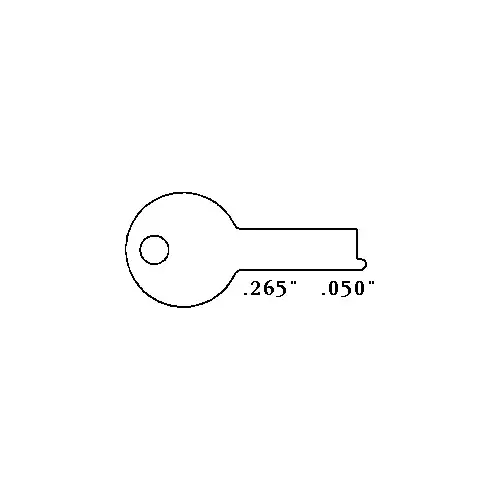 KEY BLANK ST KEY BLANK STEEL - pack of 10