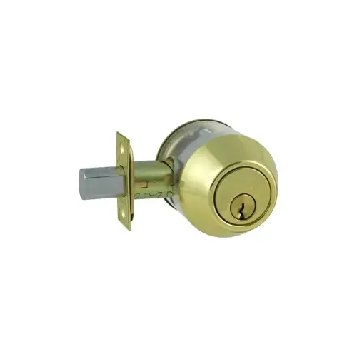 Deadbolt - Double Cylinder, Adjustable Backset, Schlage C Keyway, Grade 2, 605/US3 Bright Brass