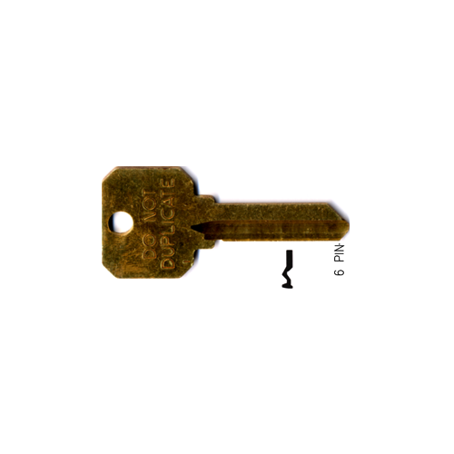 A1145L W/HN-BL KEYBLANK A1145L ILCO KEY BLANK STANDARD SQUARE HEAD DO NOT DUPLICATE ON ONE SIDE BRASS