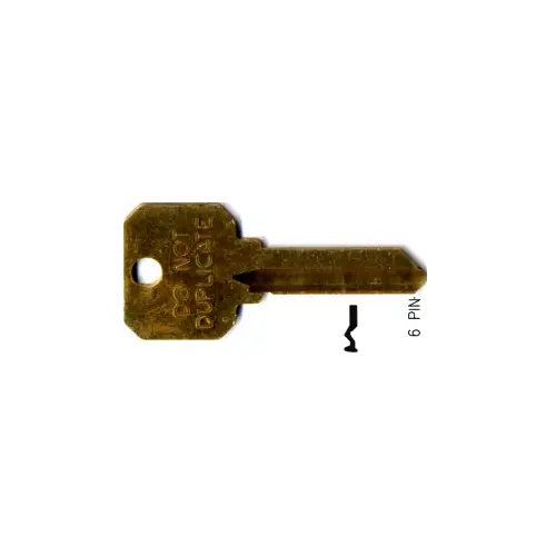 A1145L W/HN-BL KEYBLANK A1145L ILCO KEY BLANK STANDARD SQUARE HEAD DO NOT DUPLICATE ON ONE SIDE BRASS - pack of 10