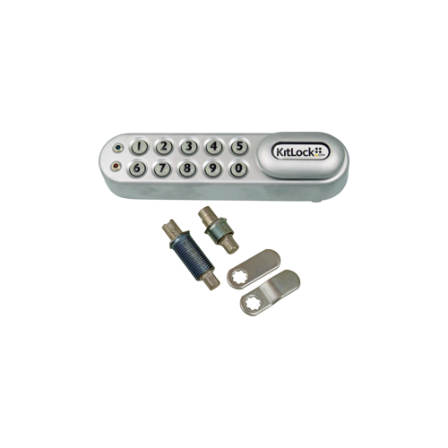 Codelock KL1006KITSGLH Left Hand KitLock Keypad Locker Lock Kit with All Size Shells Silver Grey Finish