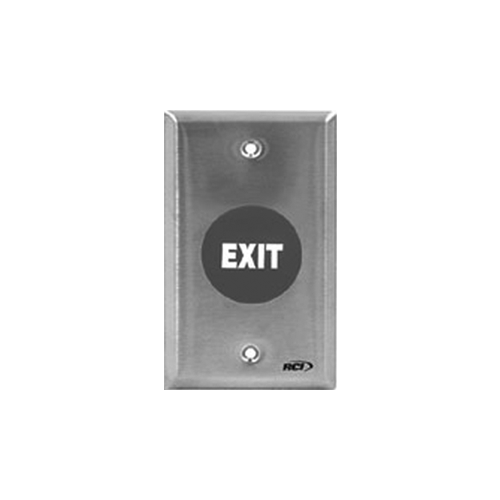 Momentary Mushroom Exit Push Button, Satin Stainless Steel Finish