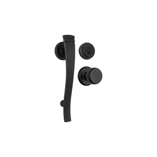 Brinks 23071150 Rhodes Single Cylinder Handleset with Ganyon Trim Tuscan Bronze Finish