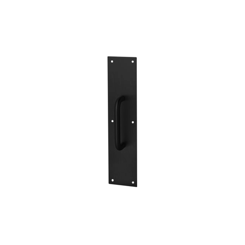 Pull Plate 4" x 16", Pull Size 3/4" Diameter x 5-1/2" CTC Mounting, Black Suede Powder Coat BSP