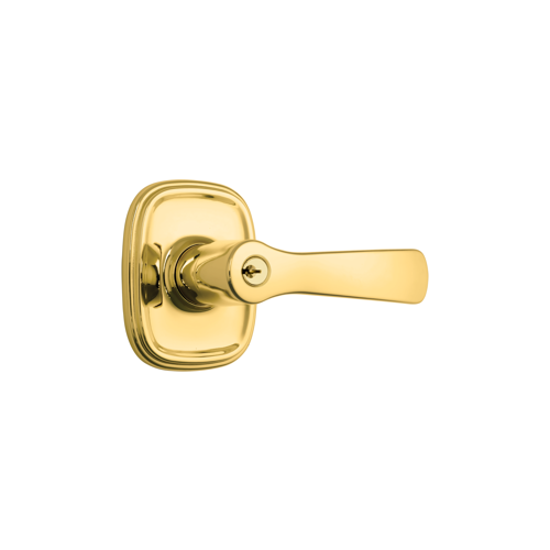 Alwood Keyed Entry Push Pull Rotate Lockset Polished Brass Finish