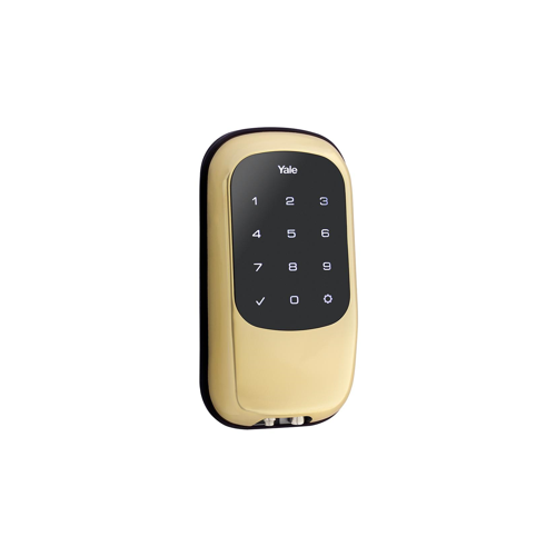 Yale Real Living YRD120ZW605 Keyless Touchscreen Deadbolt with Z-Wave Bright Brass Finish