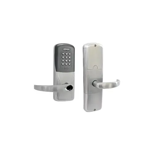 KIT - Multi-Technology and Keypad Networked Hardwired Office/Classroom Cylindrical Lock, Sparta Lever with FSIC Prep (Schlage Full Size IC Core not Included), Satin Chrome 626