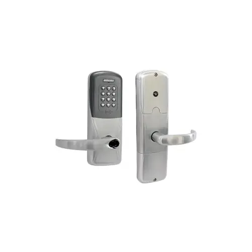 KIT - Multi-Technology and Keypad Networked Hardwired Privacy Mortise Lock, Sparta Lever with FSIC Prep (Schlage Full Size IC Core not Included), Satin Chrome 626