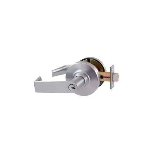 Grade 1, Schlage ND Storeroom, 12V Electric Unlock (EU), Fail Secure (FSE), (No REX), Rhodes Lever, SCH C Keyway, Satin Chrome 626