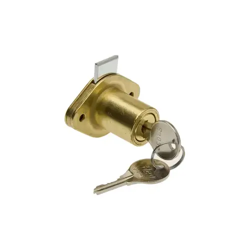 1-1/8 in. Disk Tumbler Brass L400 Keyway KA Drawer Lock Nickel