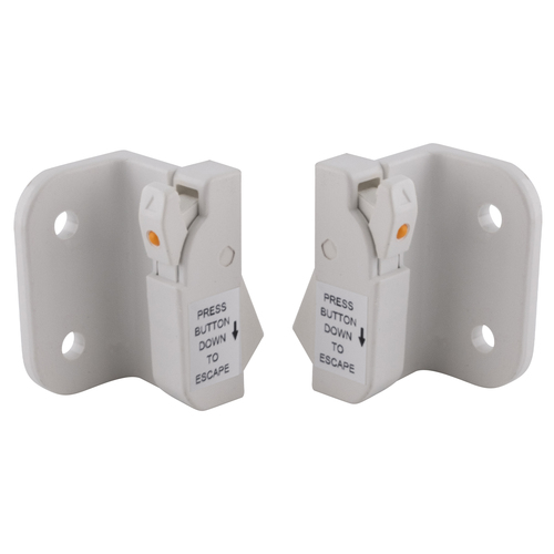 Euro White Dual Action Single/Double Hung Or Sliding Plastic (WOCD) Window Opening Control Device