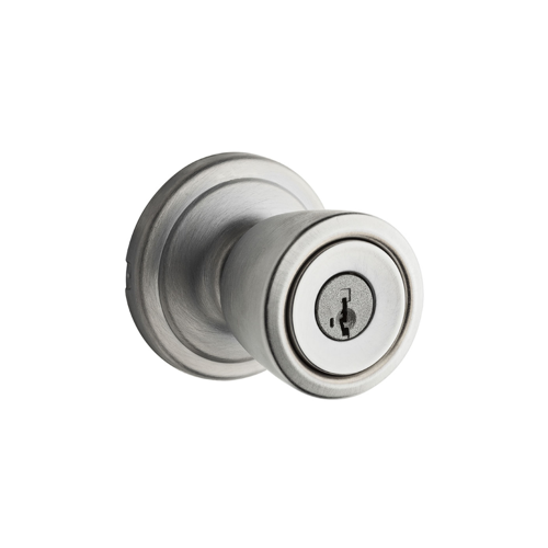 Keyed Entry Knob, Metal, Satin Chrome