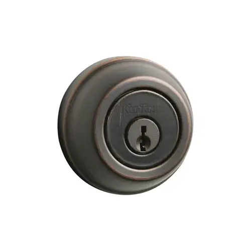 Single Cylinder Deadbolt KW1 Keyway, Keyed Alike 3, Radius Corner Adjustable Latch 2-3/8"-2-3/4" Backset, Grade 2, Venetian Bronze 11P/716