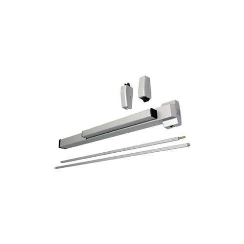 SVR Surface Vertical Rod Exit Device, 210K Knob Trim, 36" x 84", Hex Dogging, Grade 1, 689/SP28 Powder-Coated Aluminum