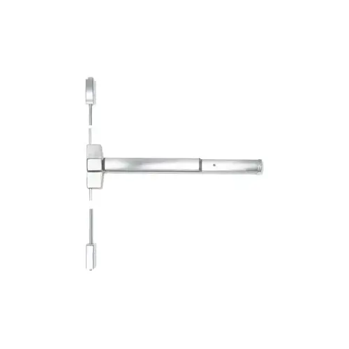 Fire Rated (3hr) Surface Vertical Rod Exit Device, Newport Passage Escutcheon Trim, 36" x 84", Stainless Steel 630 LHR