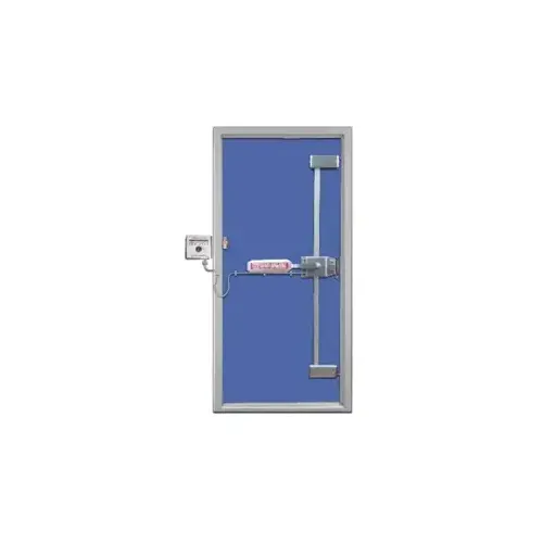 Securitech TEL-210 Deadbolt Exit Lock, 4 Point (3 Moving, Fixed Hinge-Side Bolt), Depressing the Paddle Retracts All Deadbolts, Pulling the Paddle Locks the Deadbolts, Single Door Self Locking with Battery Alarm
