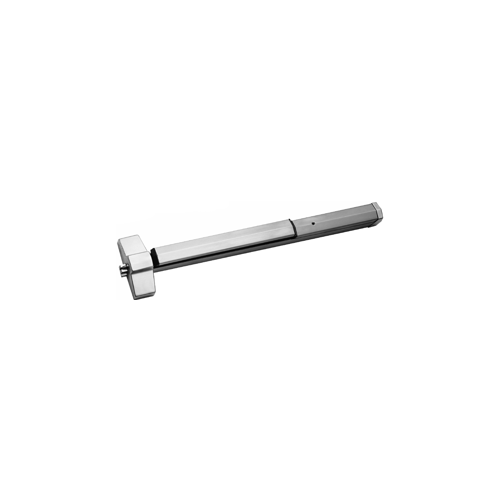 Square Bolt Rim Exit Device, Less Trim, Hex Key Dogging, 36", Grade 1, Stainless Steel 630/US32D Satin Chrome