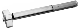 Yale Security Inc 7150-630-36 Square Bolt Rim Exit Device, Less Trim, Hex Key Dogging, 36", Grade 1, Stainless Steel 630/US32D Satin Chrome