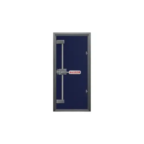 Securitech TEL-200F Deadbolt Exit Lock, 4 Point (3 Moving, Fixed Hinge-Side Bolt), Depressing the Paddle Retracts All Deadbolts, Pulling the Paddle Locks the Deadbolts, Single Door Self Relock Device Fire-Rated, Door Closer Required for Self Locking