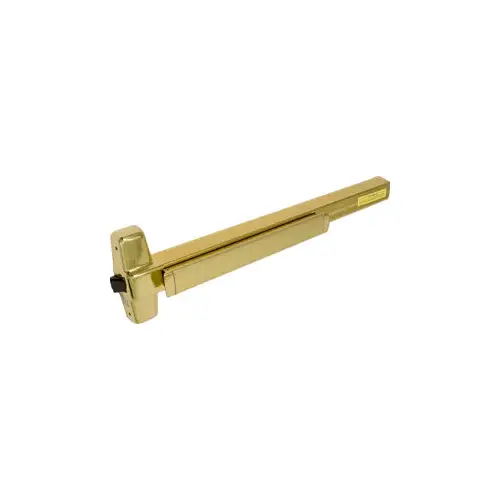 Rim Exit Device, Exit Only No Trim, 36", Hex Dogging, Grade 1, US3/605 Bright Brass